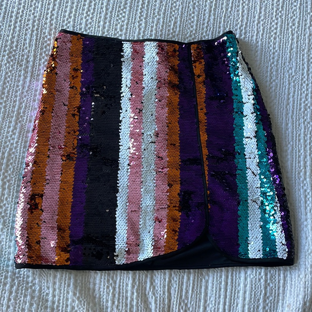 Colorful Sequin Mini Skirt